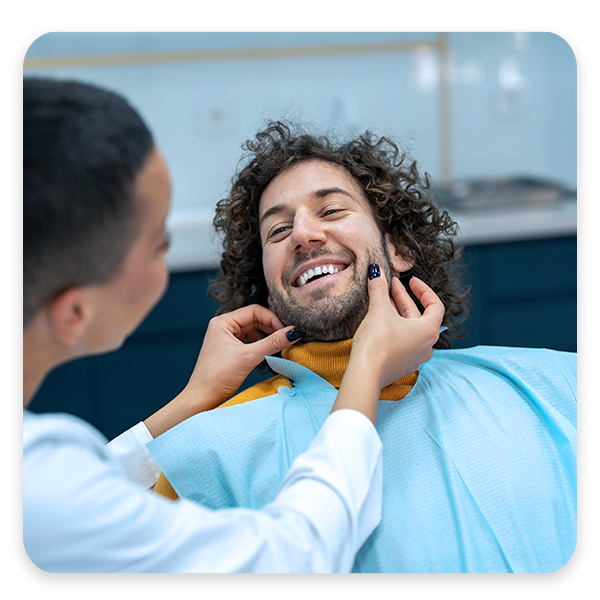 Man at the dentist